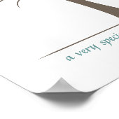 ベビー指紋ツリー – 青 ポスター (角)