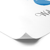 ベビー指紋バルーン – 青 ポスター (角)