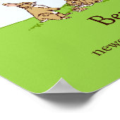 ベビー指紋認証ツリーポスター(カラー、バンニー) ポスター (角)