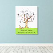 ベビー指紋認証ツリー(色束)キャンバス印刷 キャンバスプリント (インサイチュ (ウッドフロア))