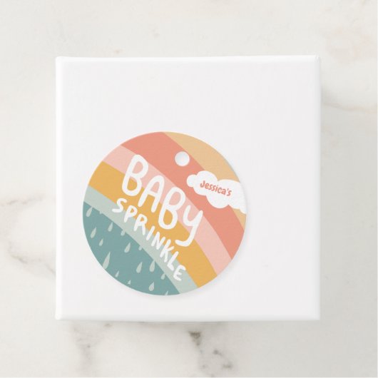 ベビー振りかけるかわいい雲レインボーサンキューユーカスタム フェイバータグ (インサイチュ)