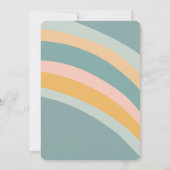 ベビー振りかけるかわいい雲レインボーレインカスタム 招待状 (裏面)