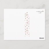 ベビー振りかけるパーティーありがとうピンク ポストカード (裏面)