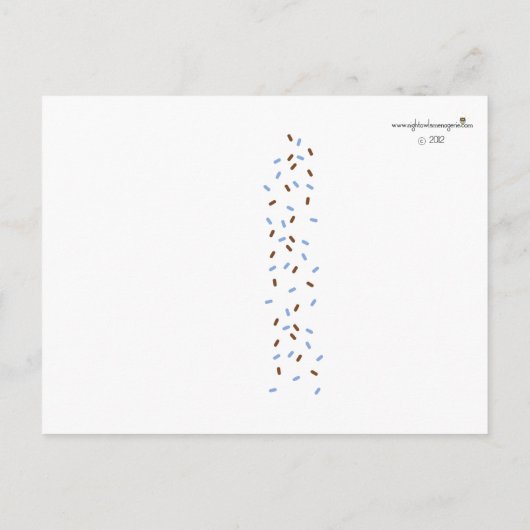 ベビー振りかけるパーティーサンキューポストカード(青) ポストカード (裏面)