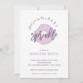 ベビー振りかける招待状ラベンダードーナツ 招待状 (正面)