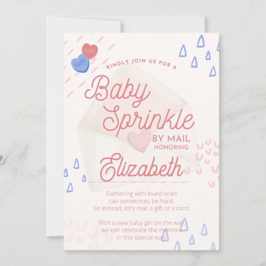 ベビー振りかけメール招待状 招待状 (正面)