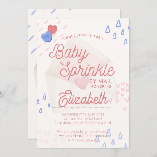 ベビー振りかけメール招待状 招待状 (正面/裏面)