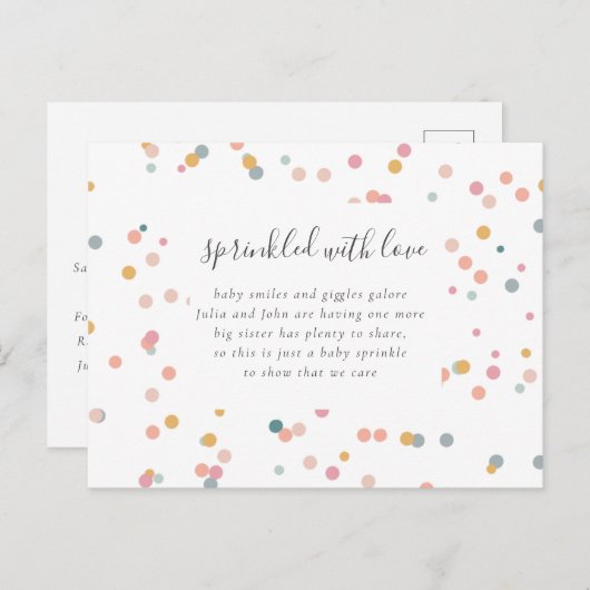 ベビー振り込み招待状 ポストカード (正面/裏面)