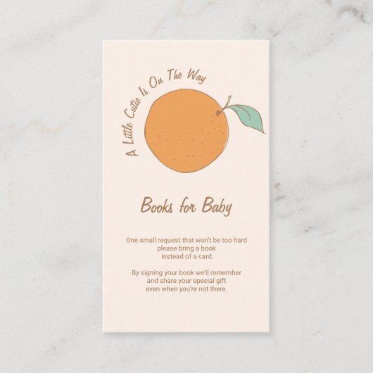 ベビー挿入のための本の方法に関する小さなかわいこちゃん エンクロージャーカード (正面)