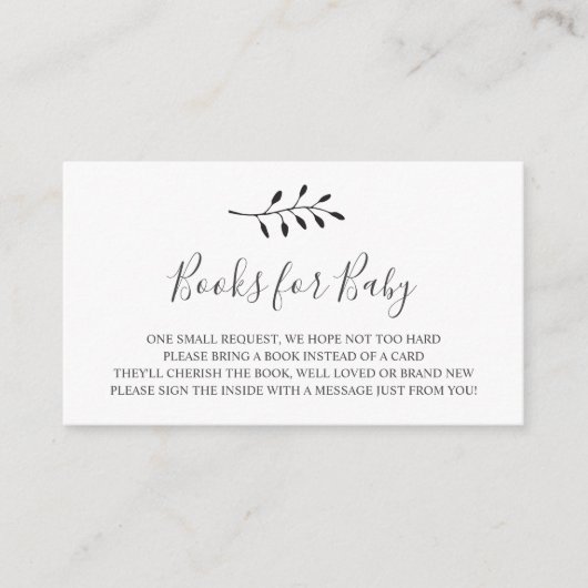 ベビー挿入カードの帳簿 エンクロージャーカード (正面)