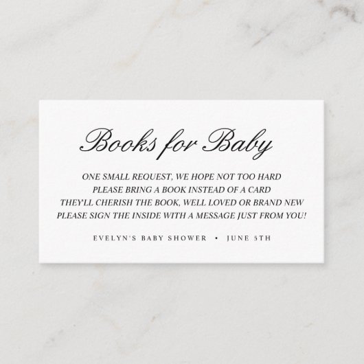 ベビー挿入カードの帳簿 エンクロージャーカード (正面)