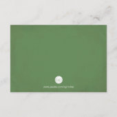 ベビー挿入カード用の本、グリーン・ピンク・ローズ エンクロージャーカード (裏面)