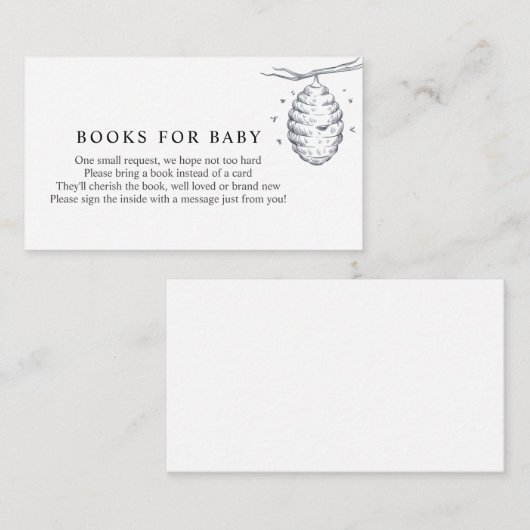 ベビー挿入カード用Beehiveブック エンクロージャーカード (正面/裏面)