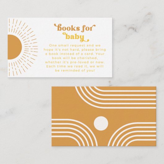 ベビー挿入カード用Sun Books | Sunブックカード エンクロージャーカード (正面/裏面)