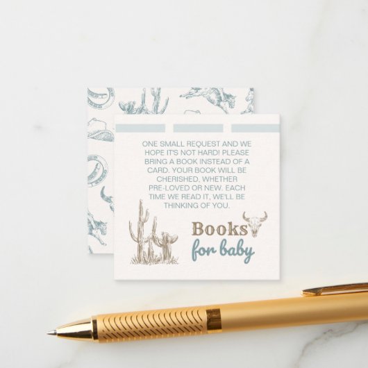 ベビー挿入囲いカード用カウボーイブック エンクロージャーカード (正面/裏面インサイチュ)