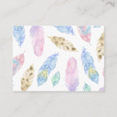 ベビー挿入用のボホ羽毛の本 エンクロージャーカード (裏面)