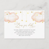 ベビー挿入用の湾曲形、キラキラキラキラ小さな星  エンクロージャーカード (正面)