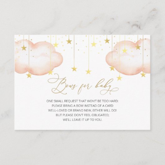 ベビー挿入用の湾曲形、キラキラキラキラ小さな星 エンクロージャーカード (正面)