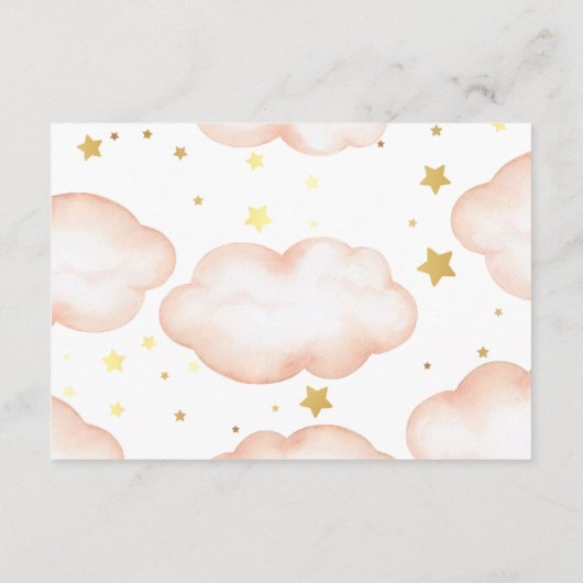 ベビー挿入用の湾曲形、キラキラキラキラ小さな星  エンクロージャーカード (裏面)