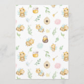 ベビー推測かわいい水の色の(昆虫)マルハナバチベビーシャワー アドバイスカード (裏面)