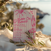 ベビー描オンボードサーフサマーガールベビーシャワー