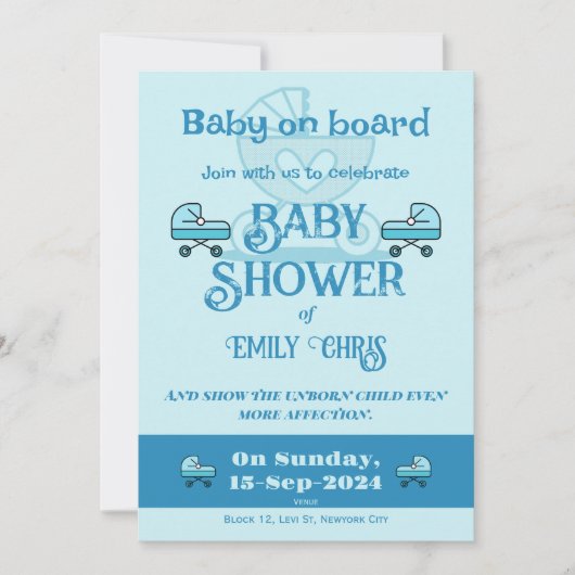 ベビー搭載 招待状 (正面)