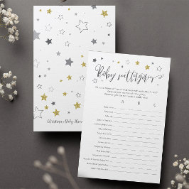 ベビー散布図 | ABCベビーシャワーゲーム