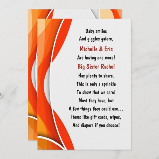 ベビー散布招待状 招待状 (正面/裏面)