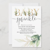 ベビー散布男女兼用緑化金ゴールド 招待状 (正面)