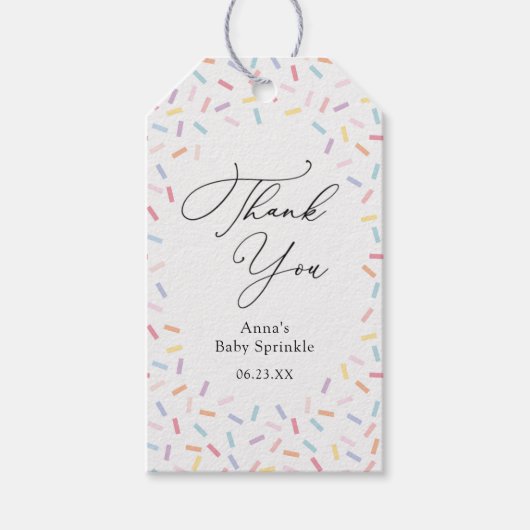 ベビー散布紙吹雪ギフトラベル ギフトタグ (正面)