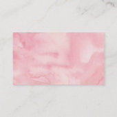 ベビー散水おむつラッフルカード – ピンクと金ゴールド エンクロージャーカード (裏面)