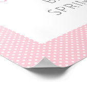 ベビー散水ウェルカムサイン – ガールクロセスライン ポスター (角)