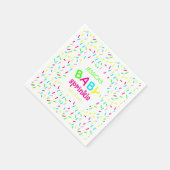 ベビー散水カラフルレインボー散水 スタンダードカクテルナプキン (角)