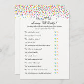 ベビー散水ゲーム – ベビーと推測の願い アドバイスカード (正面/裏面)