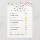 ベビー散水ゲーム – ベビーと推測の願い アドバイスカード (正面)