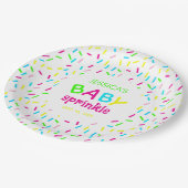 ベビー散水シャワカラフルーレインボーフラワーズ ペーパープレート (アングル)