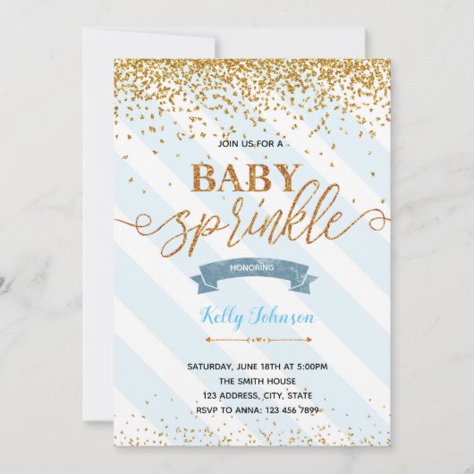 ベビー散水シャワーパーティの招待状 招待状 (正面)