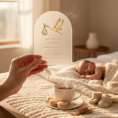 ベビー散水ミニマル色ベビーシャワー アクリル招待状