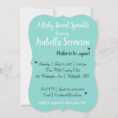 ベビー散水リトルラブシャワーベビーリビールパーティー 招待状 (裏面)