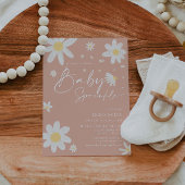 ベビー散水器、ベビーシャワー招待状ピンクデイジー 招待状