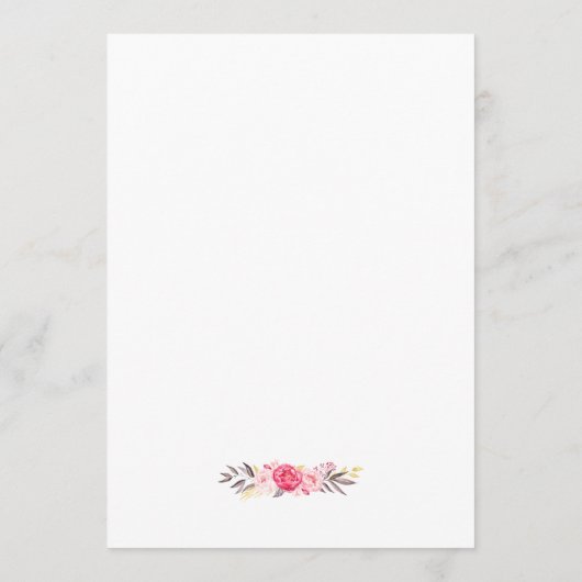 ベビー散水式シャワー推量ゲームと願い アドバイスカード (裏面)