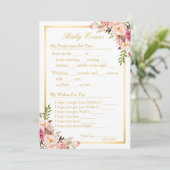 ベビー散水式シャワー推量ゲームと願い アドバイスカード (スタンド正面)