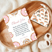 ベビー散水式ピンクベビーシャワーサンキューカード 招待状