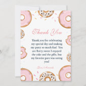 ベビー散水式ピンクベビーシャワーサンキューカード 招待状 (正面)