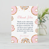 ベビー散水式ピンクベビーシャワーサンキューカード 招待状 (スタンド正面)