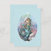 ベビー散水招待状インサートマーメイドとベビー 招待状 (正面/裏面)