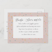 ベビー散水招待状ポストカード ポストカード (正面/裏面)