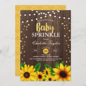 ベビー散水招待秋ひまわり 招待状 (正面/裏面)