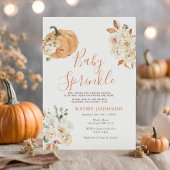 ベビー散水秋のフローラカボチャ赤ちゃんシャワー 招待状