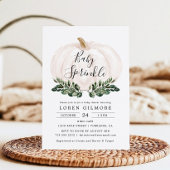 ベビー散水秋グリーンカボチャ赤ちゃんシャワー 招待状